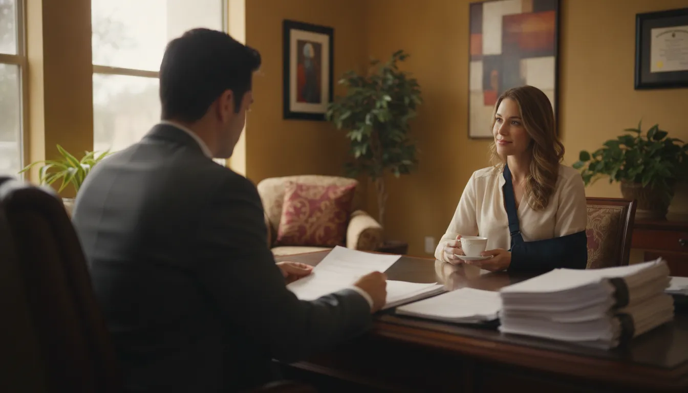 Austin driver discussing an auto injury claim with a Texas attorney