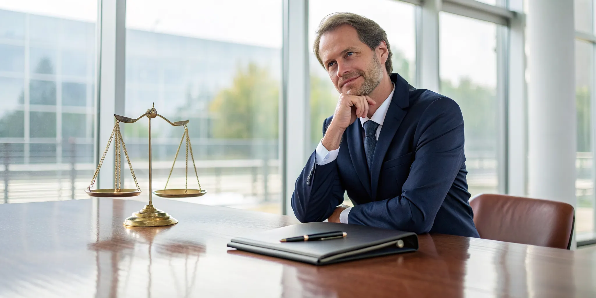 A lawyer with legal scales explains why you need a truck accident lawyer.