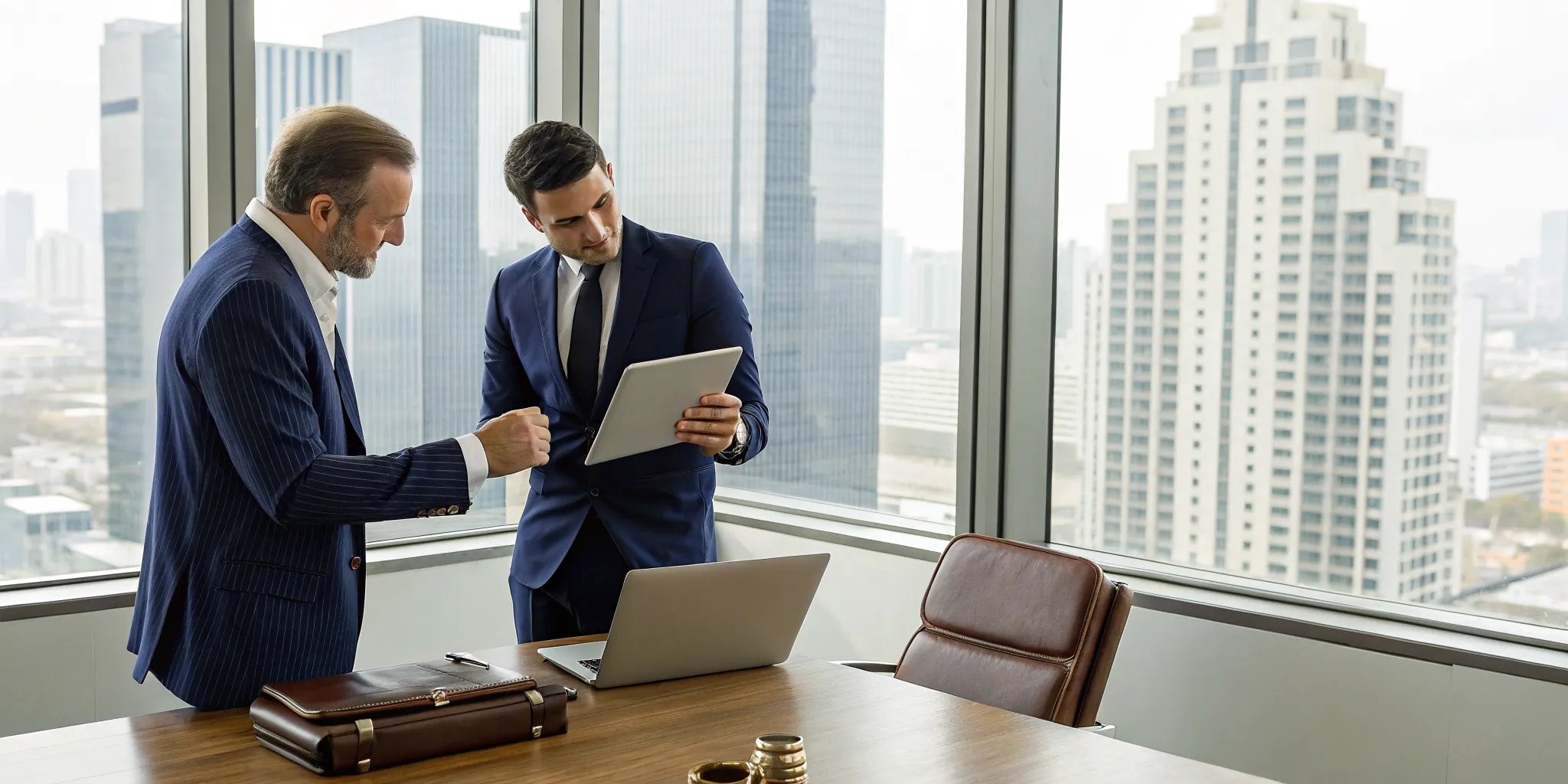 A client consulting with one of the best personal injury lawyers about their case.