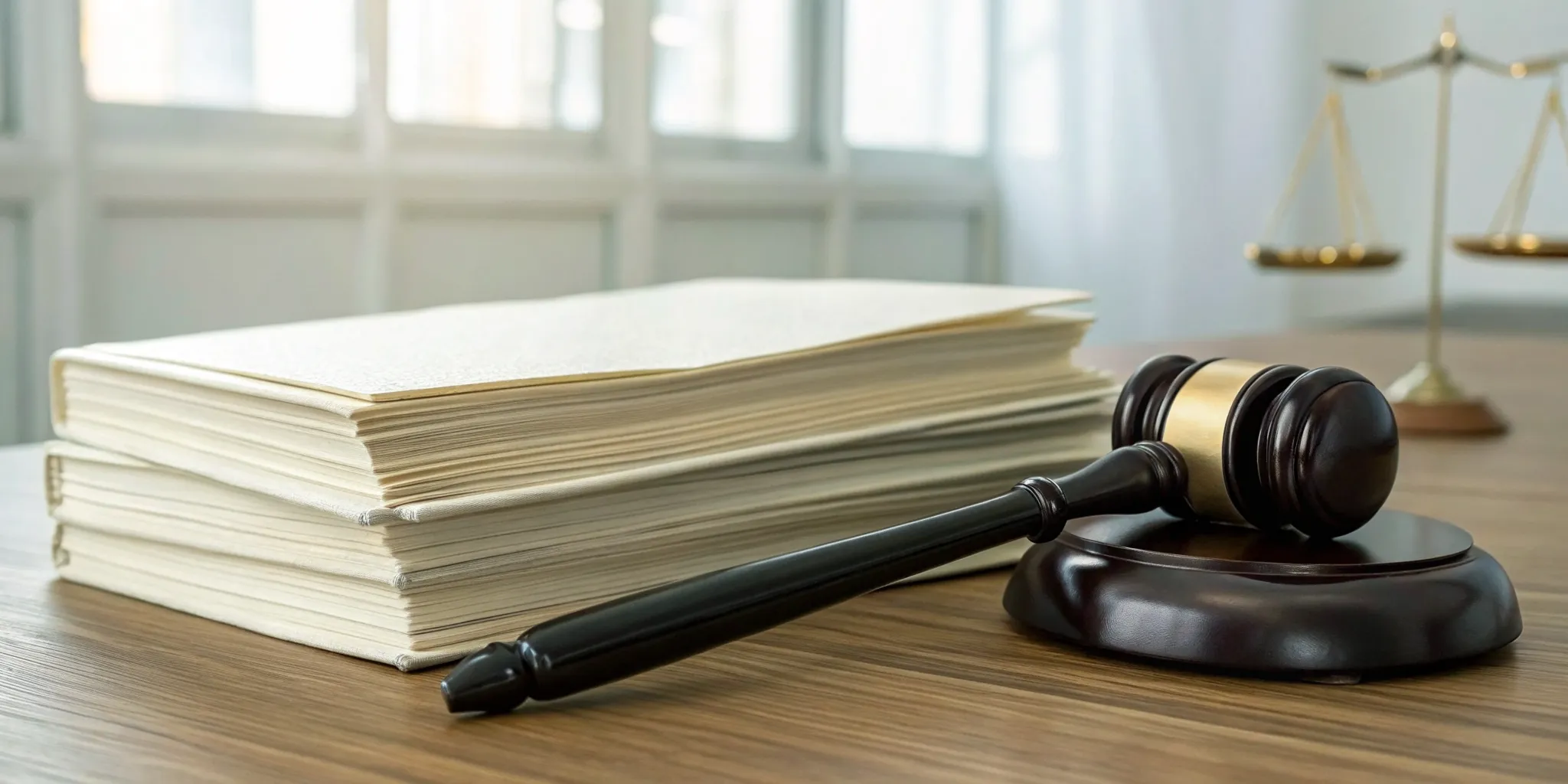 Gavel and scales of justice for America's top 100 personal injury attorneys.