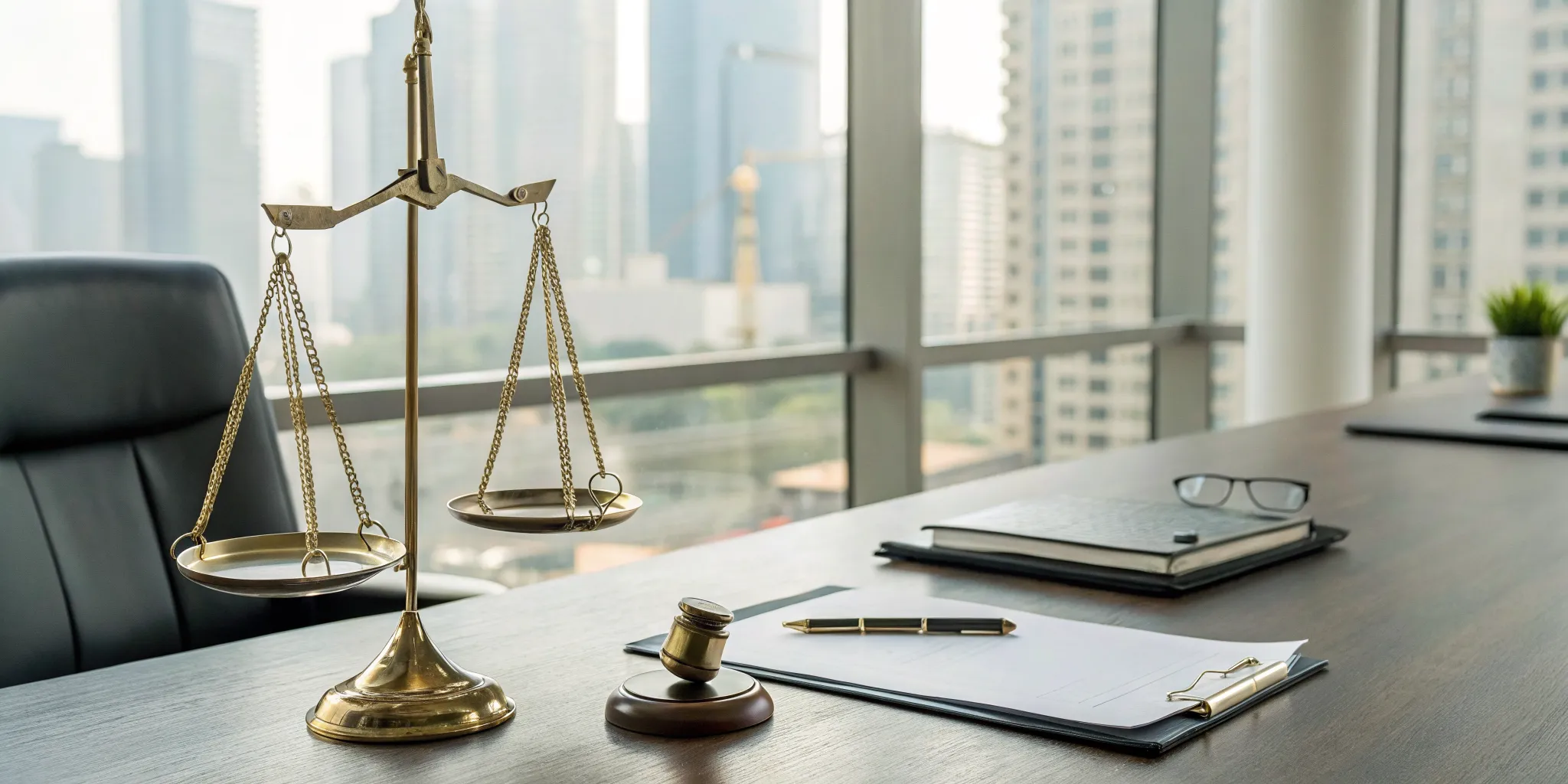 A gavel and scales of justice weighing the average settlement amount for a wrongful death case.