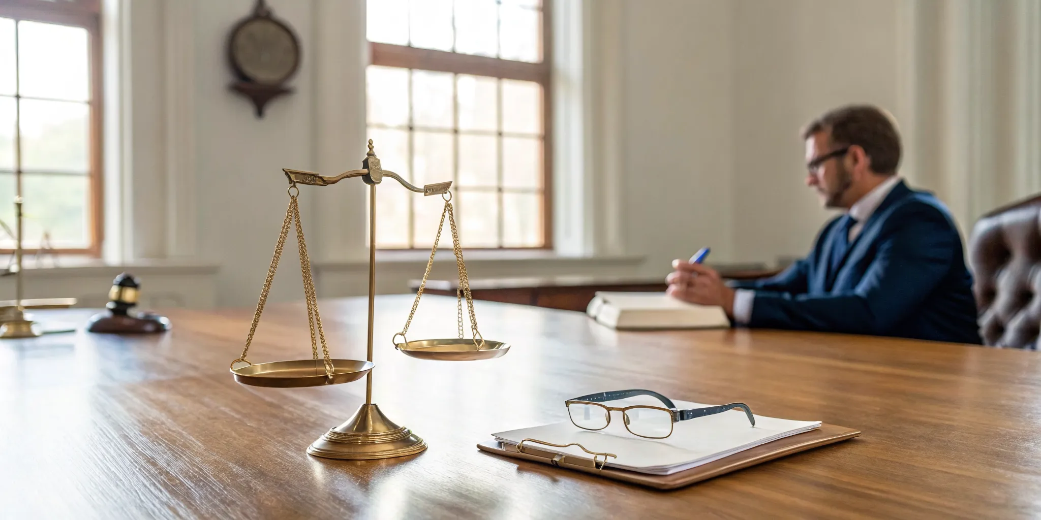 Scales of justice and legal papers for a wrongful death lawsuit in Texas.